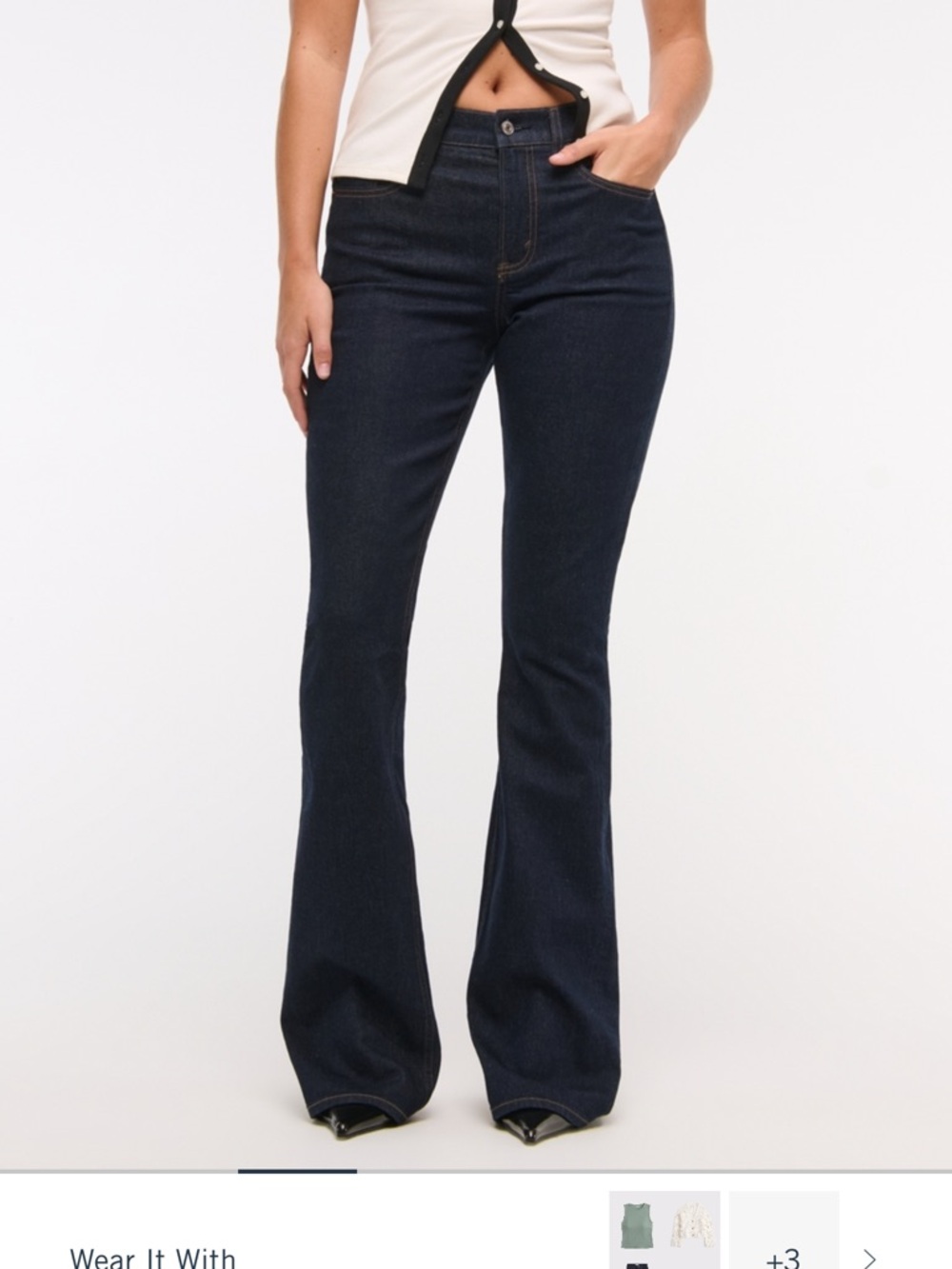 Abercrombie & Fitch Dark Blue Boot-Cut Jeans